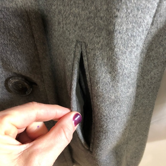 Calvin Klein Double Breasted Peacoat Grey Size 10 - Picture 5 of 7
